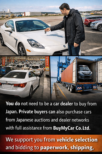 Individuals buying cars from Japan